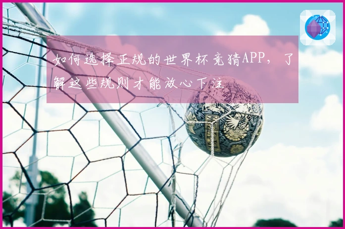 如何选择正规的世界杯竞猜APP，了解这些规则才能放心下注